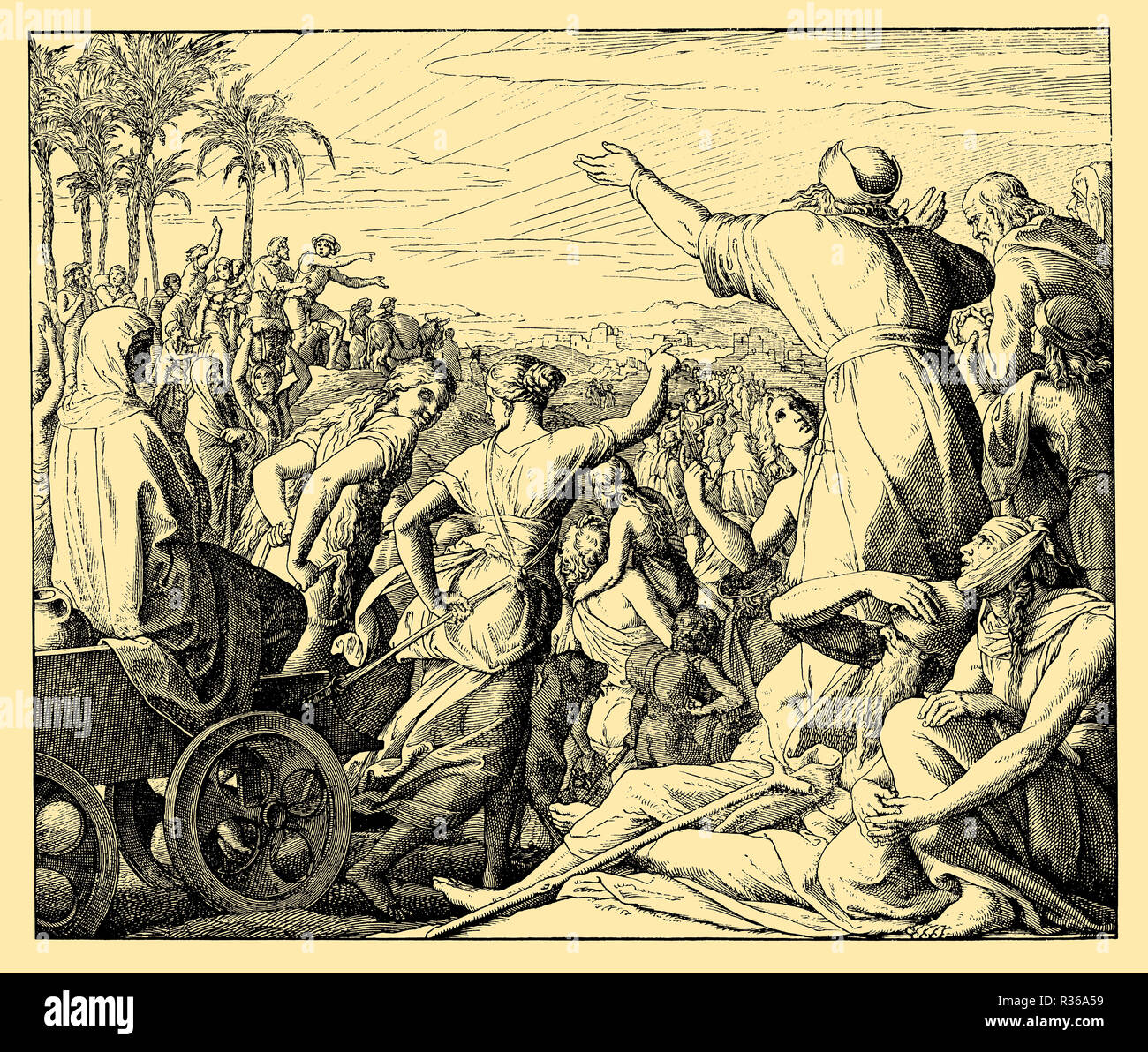 Rückkehr aus der Babylonischen Gefangenschaft, Julius Schnorr von Carolsfeld Stockfoto