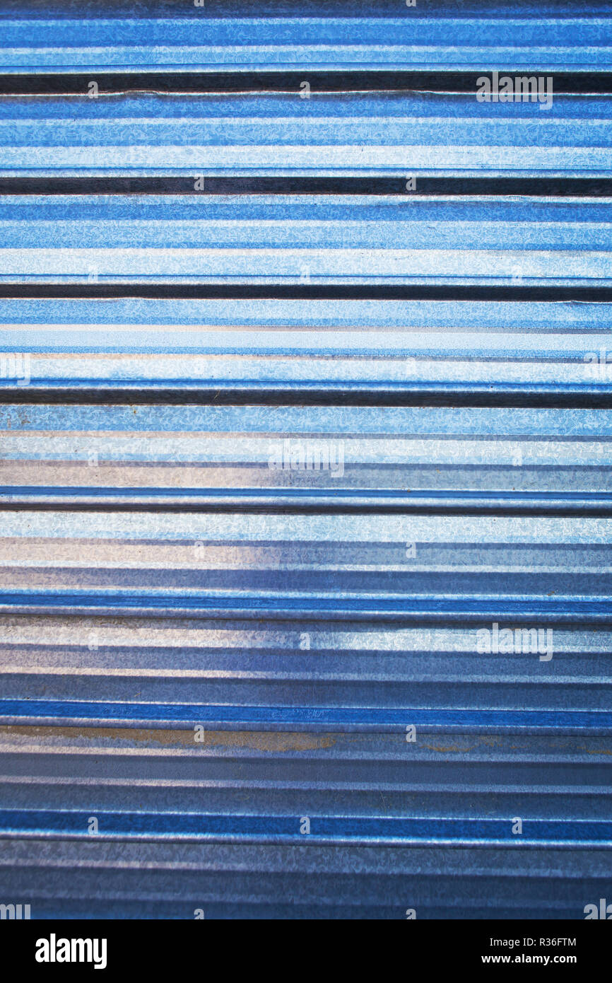 Blaues Aluminium Textur, Metall Rollos. Stockfoto