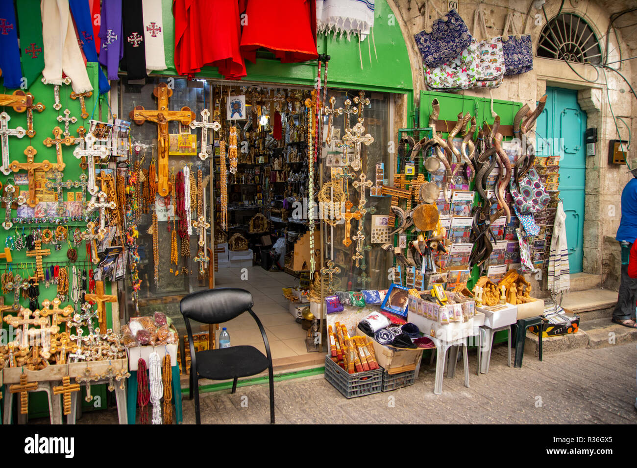 Ein Geschäft in Jerusalem. Stockfoto