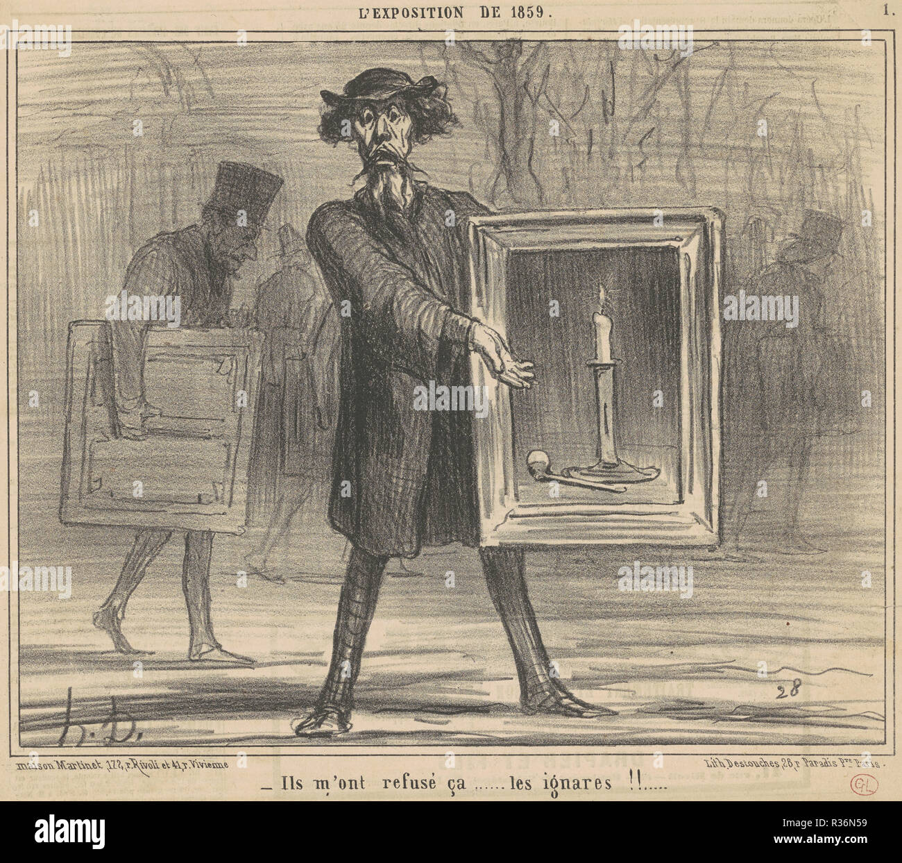 Ils m'ont refusé Ca... Vom: 19. Medium: Lithographie. Museum: Nationalgalerie, Washington DC. Thema: Honoré Daumier. Stockfoto