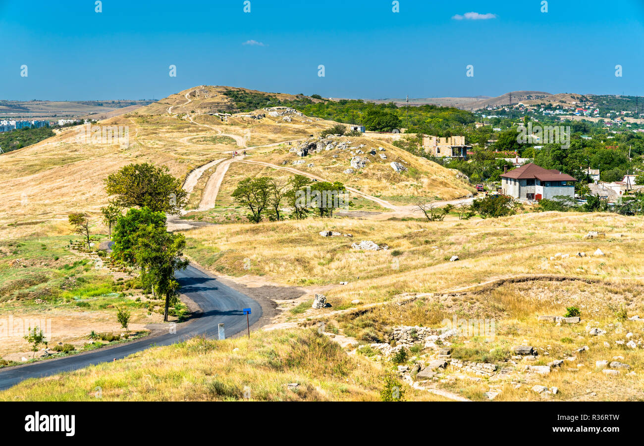 Ruinen von Panticapaeum, eine antike griechische Stadt in Kertsch, Krim Stockfoto