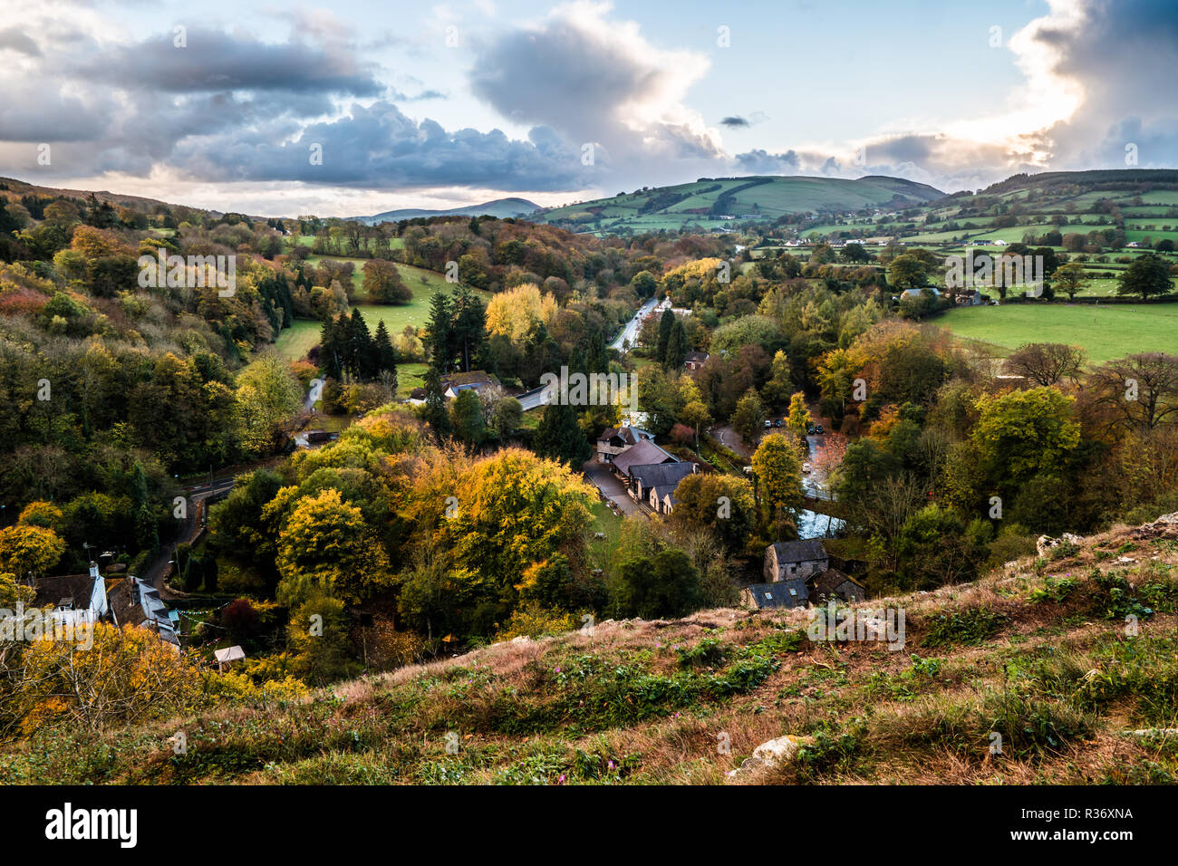 Loggerheads Country Park und die leete Pfad, in der Nähe von Schimmel, Denbighshire, North Wales, UK. Stockfoto