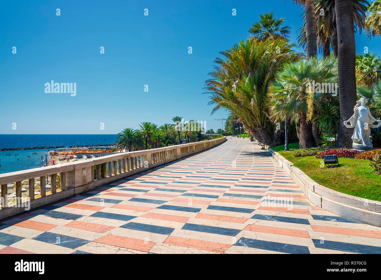 Promenade San Remo Stockfoto