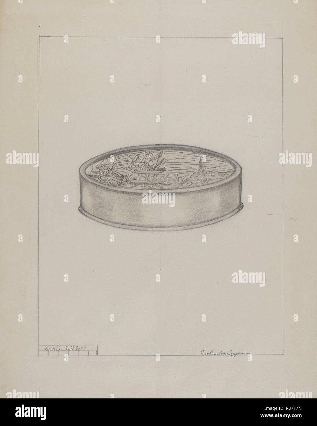 Silber Snuff Box. Stand: 1935/1942. Maße: Gesamt: 28 x 22 cm (11 x 8 11/16 in.). Medium: Graphit auf Papier. Museum: Nationalgalerie, Washington DC. Thema: Columbus Simpson. Stockfoto Silber Snuff Box. Stand: 1935/1942. Maße: Gesamt: 28 x 22 cm (11 x 8 11/16 in.). Medium: Graphit auf Papier. Museum: Nationalgalerie, Washington DC. Thema: Columbus Simpson. Stockfoto