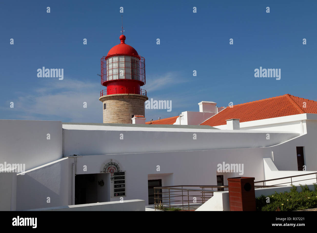 Leuchtturm am Cabo de São Vicente, sÃ¼dwestlichster £ o Punkt Europas Stockfoto