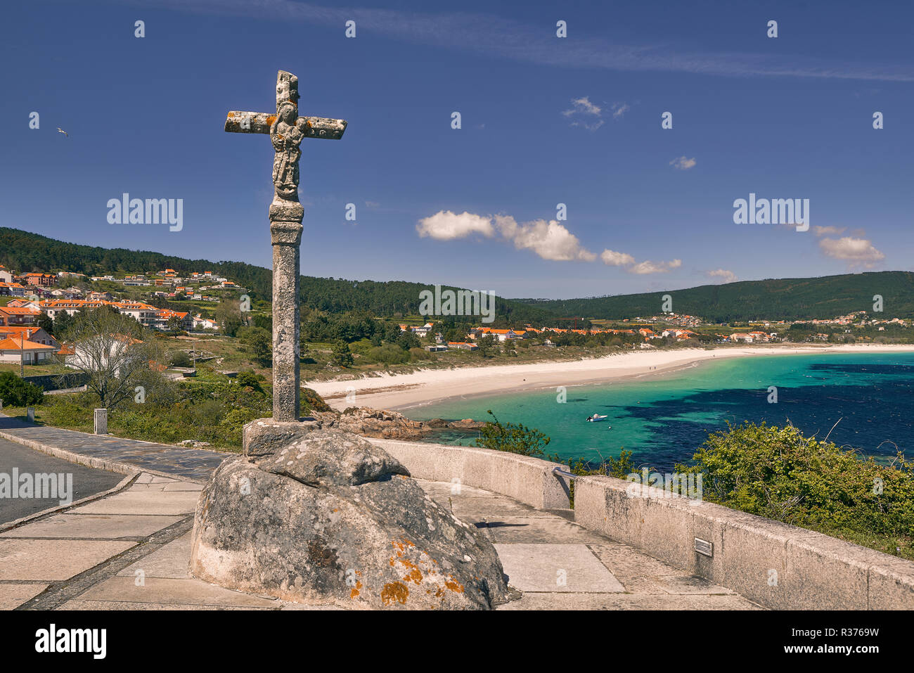 Die langosteira Strand in Finisterre Stadt der Provinz La Coruña, Galicien, Spanien, Europa Stockfoto
