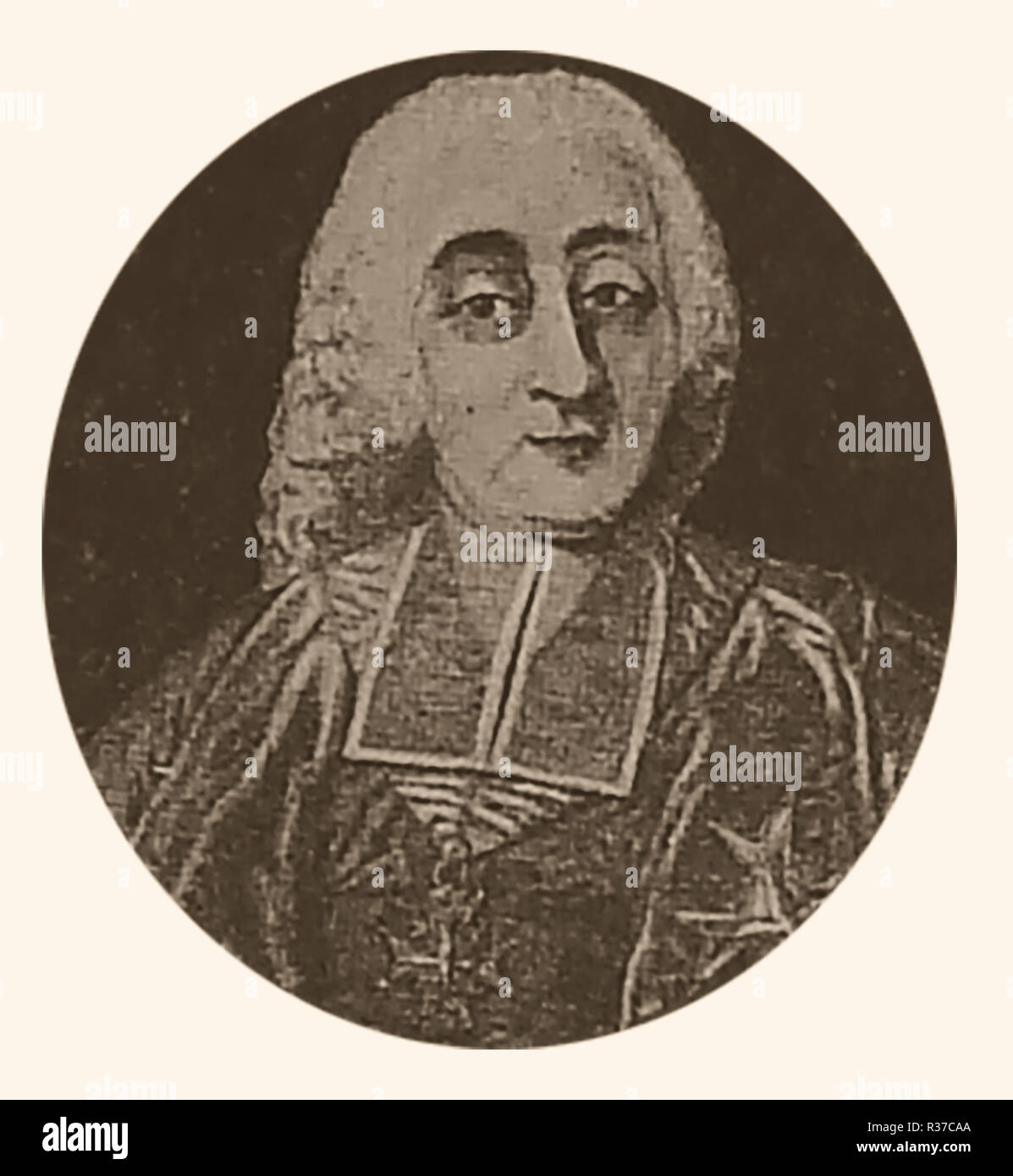 Portrait von René Nicolas de Maupeou Kanzler von Frankreich, der erste Präsident des Parlaments von Paris und Magistrat. Er als Kanzler von Frankreich 1768 Stockfoto