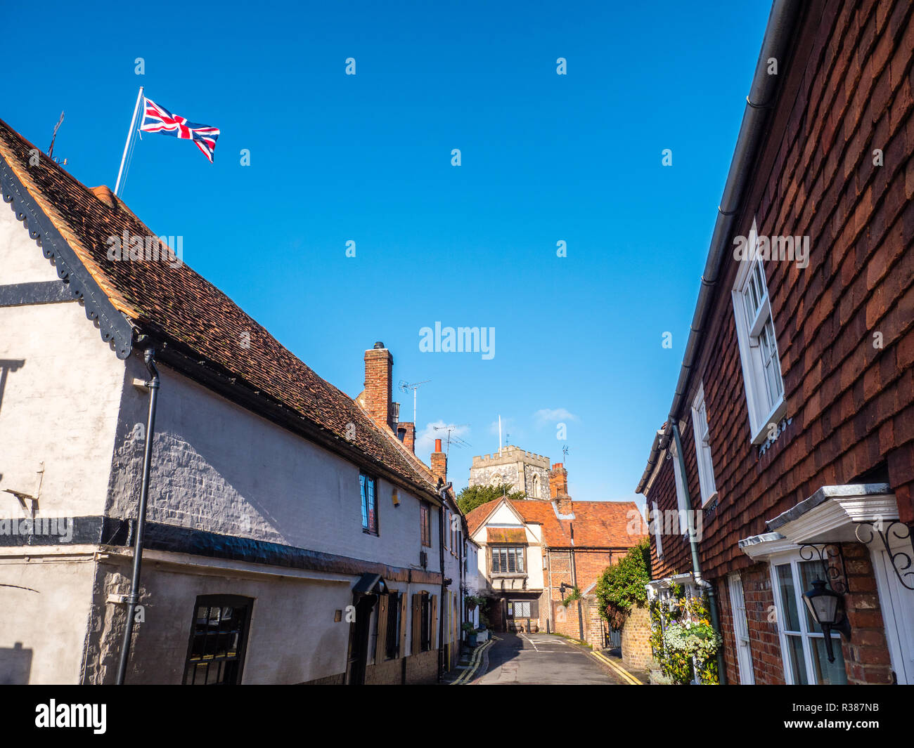 Das Hinds Head Pub, Bray, Maidenhead, Berkshire, England, UK, GB. Stockfoto