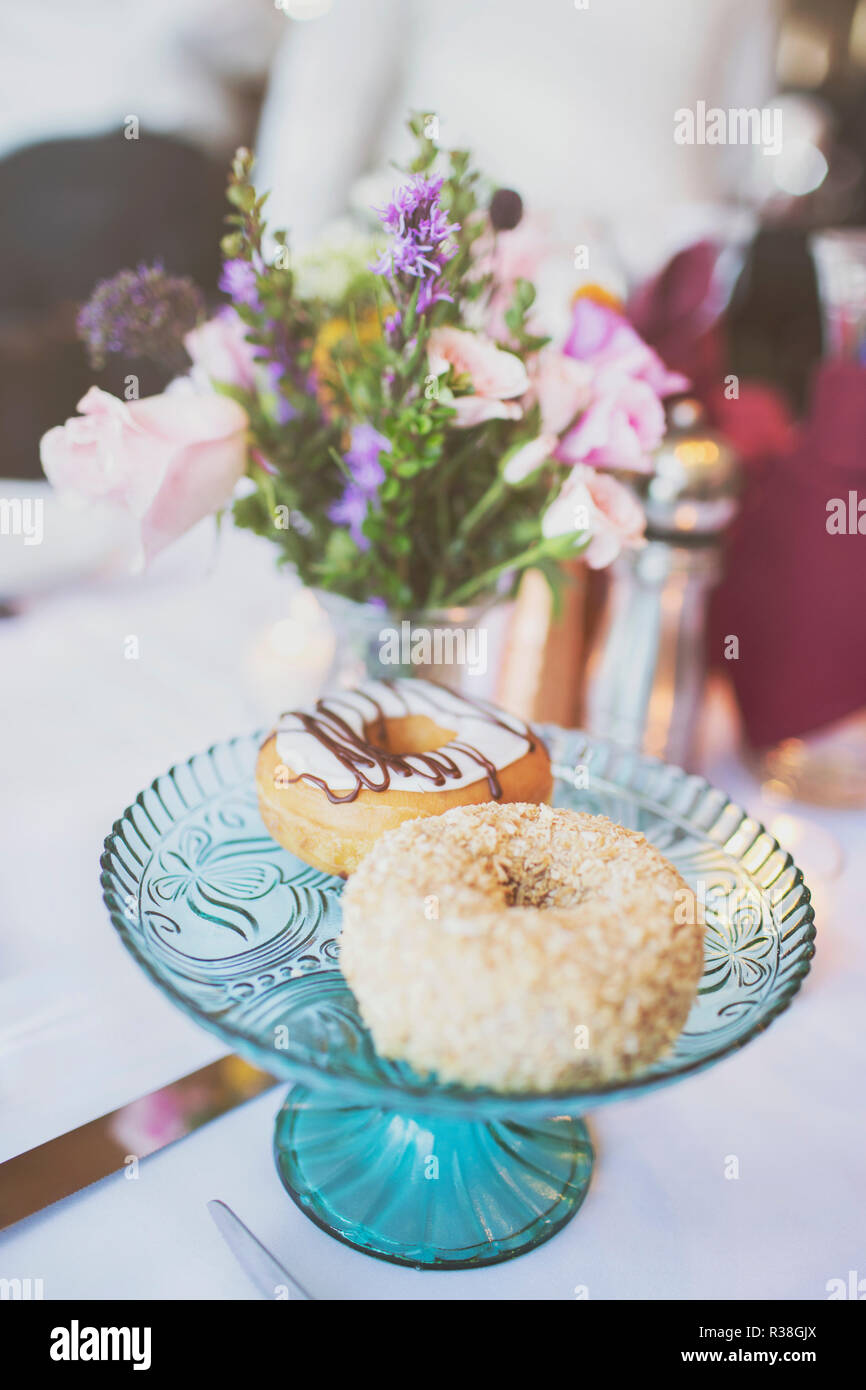 Donut Dessert Anzeige Stockfoto