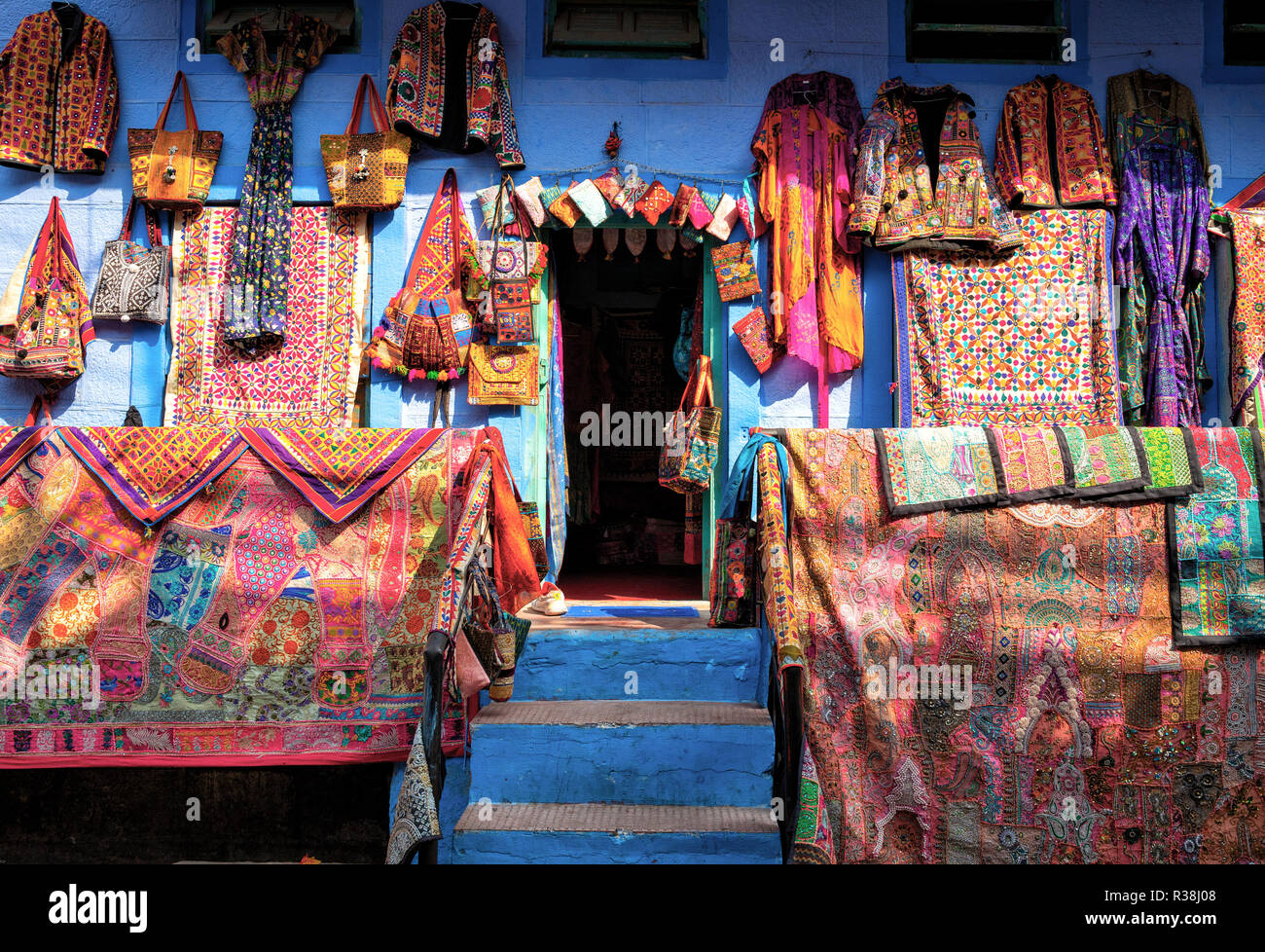 Eine typische shop Front in Indien Jpdhpur Stockfoto