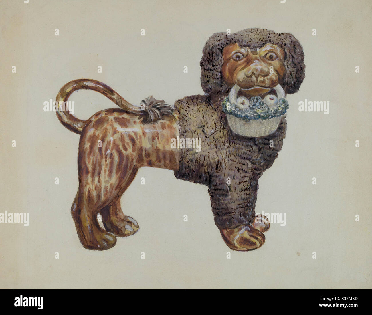 Deko-Hund glasiert aus Keramik 30,5 cm x 18 cm x 37 cm Weiß kaufen bei OBI