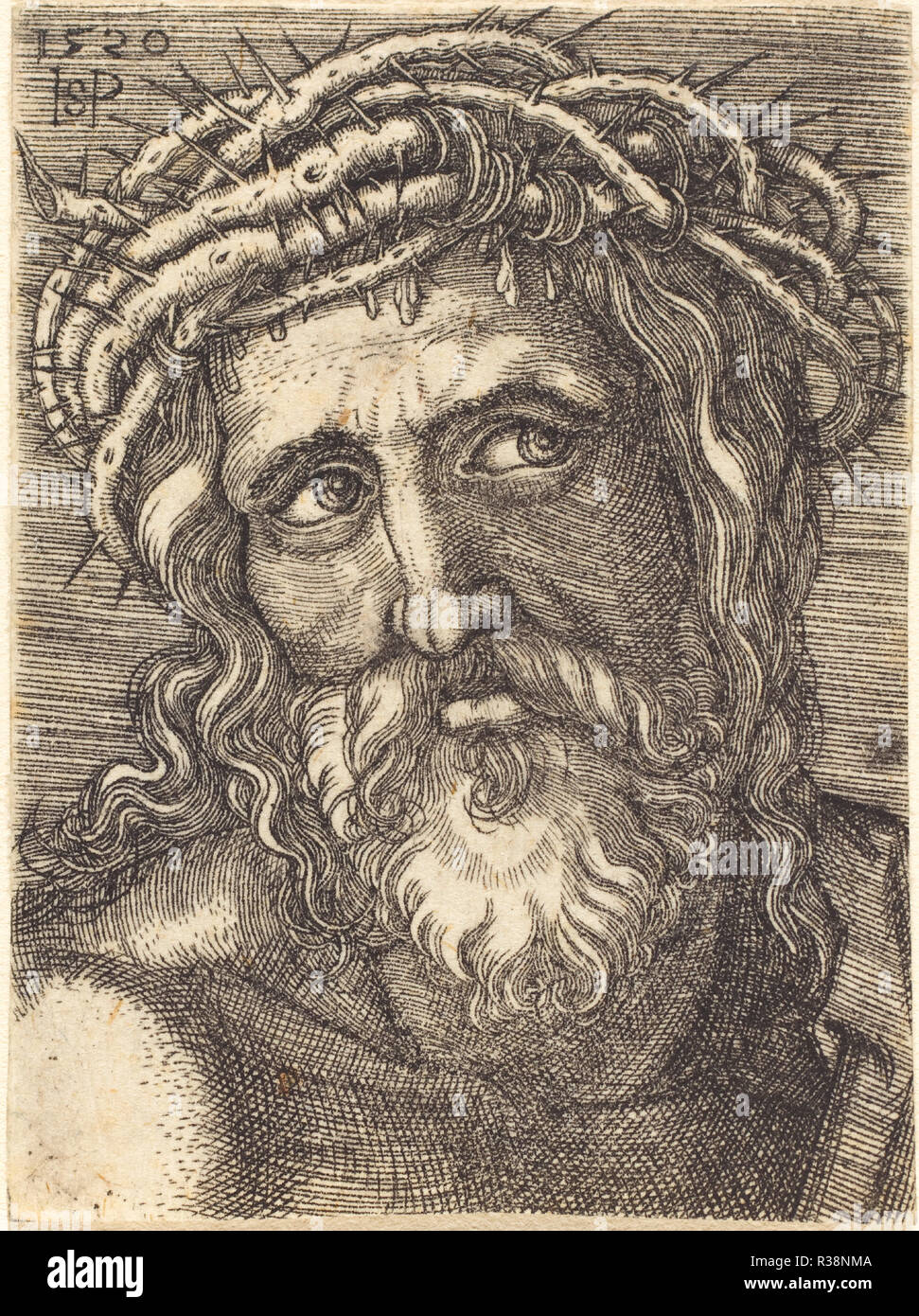 Das Haupt Christi. Stand: 1520. Medium: Gravur. Museum: Nationalgalerie, Washington DC. Autor: Sebald Beham. Stockfoto