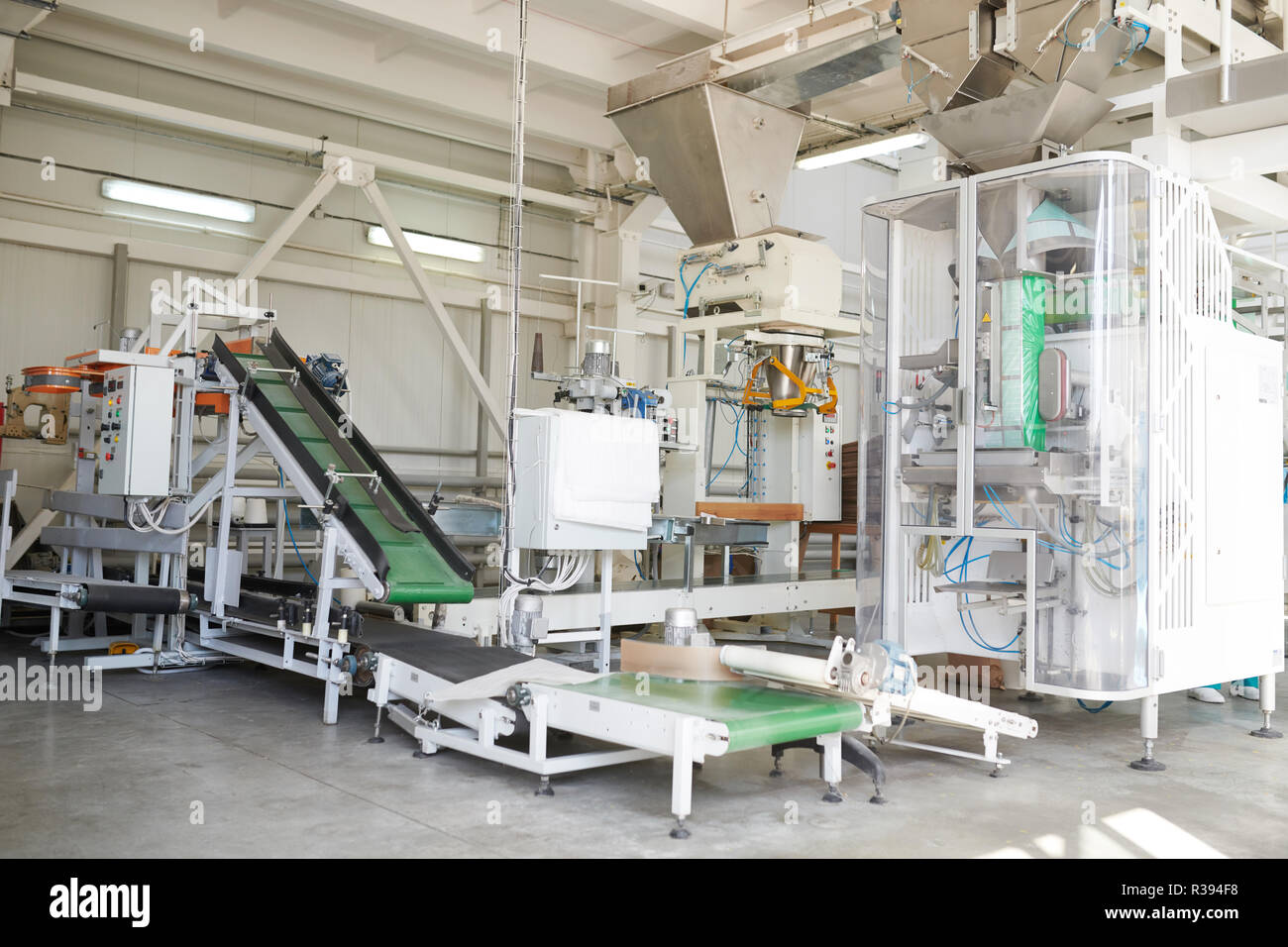 Verpackungen in der Lebensmittelindustrie Stockfoto