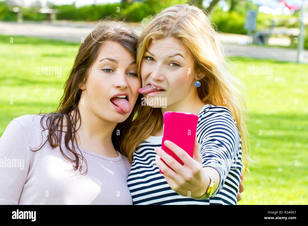 Lustige selfie Stockfoto
