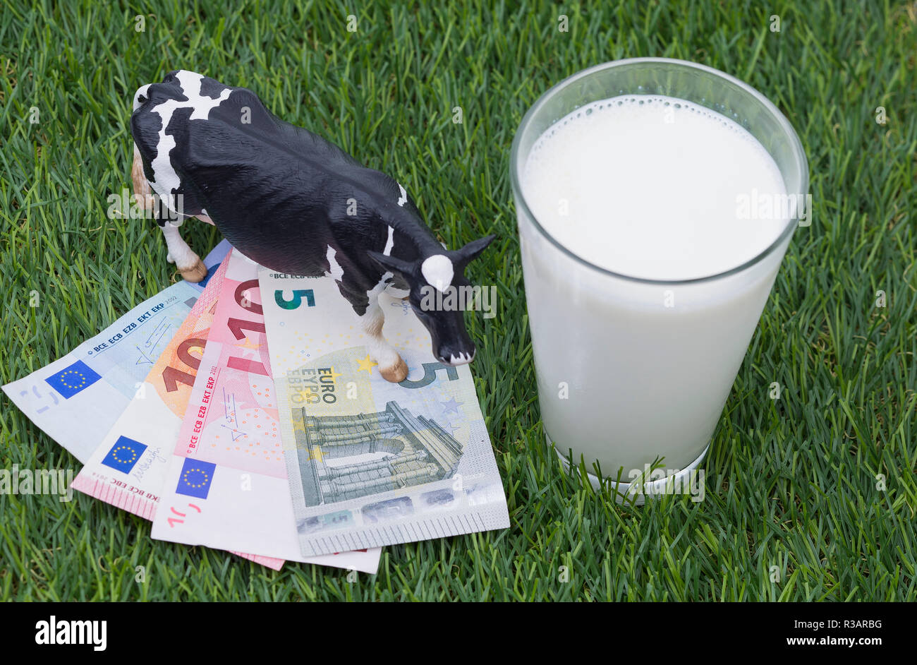 Milch Preis Stockfoto
