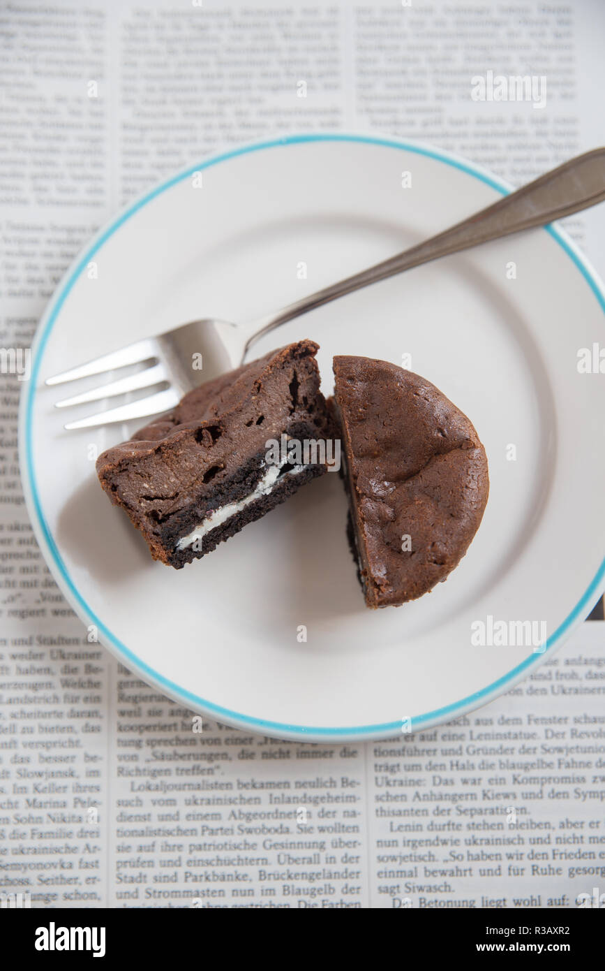 Oreo Chocolate Muffins Stockfoto