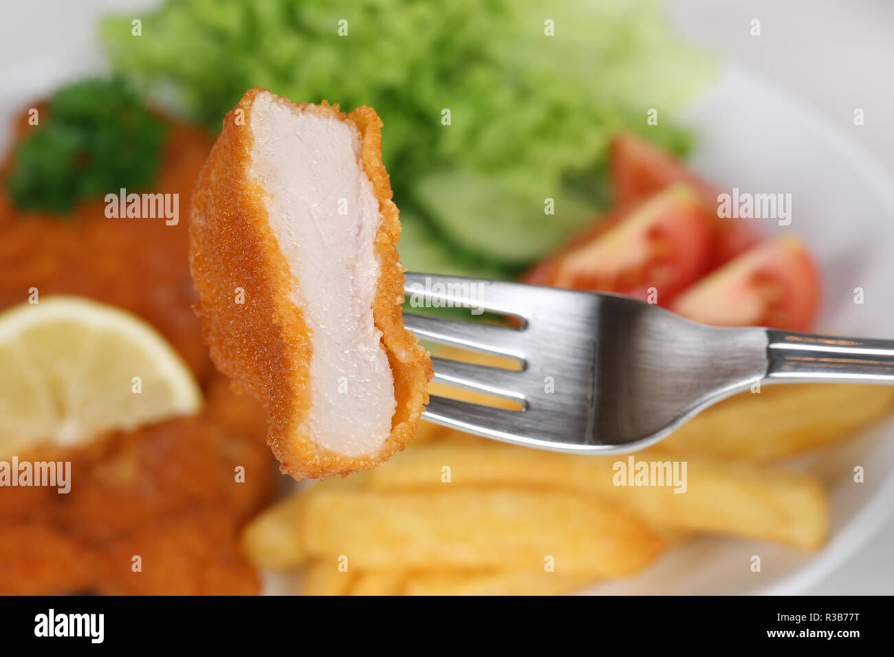Paniertes putenschnitzel -Fotos und -Bildmaterial in hoher Auflösung ...