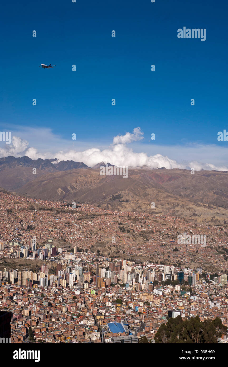 Stadtbild von El Alto, La Paz, Bolivien Stockfoto
