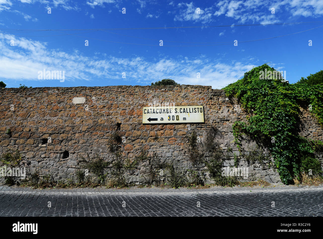 Via Appia Antica in Rom. Stockfoto