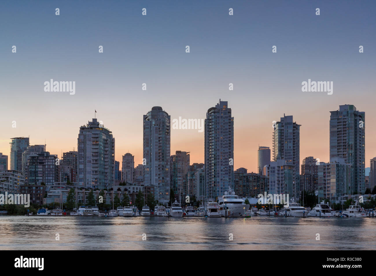 Panorama der Innenstadt von Vancouver, Vancouver, BC, Kanada Stockfoto
