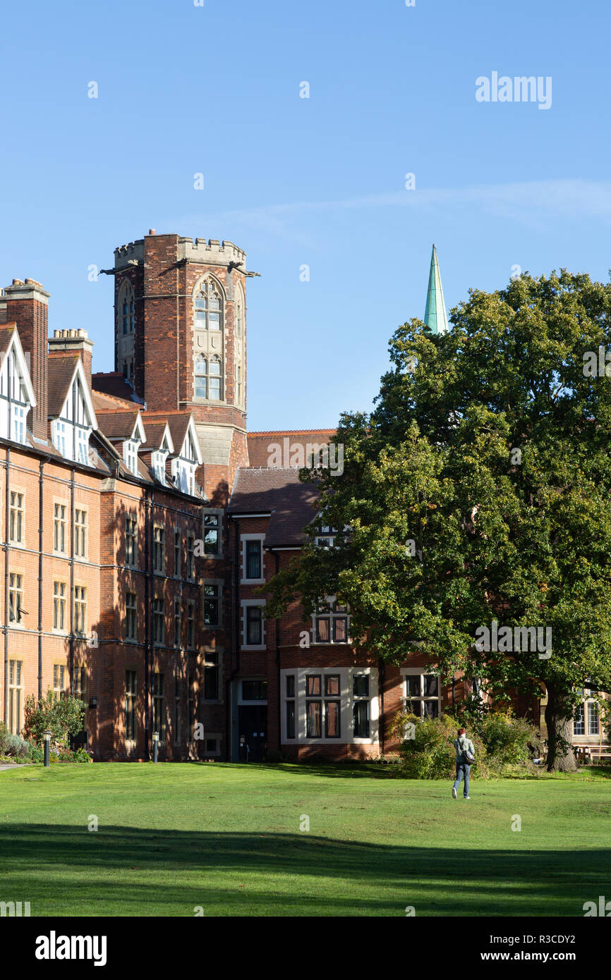 Homerton College, Universität Cambridge, UK - Außenansicht der älteren Gebäude Stockfoto