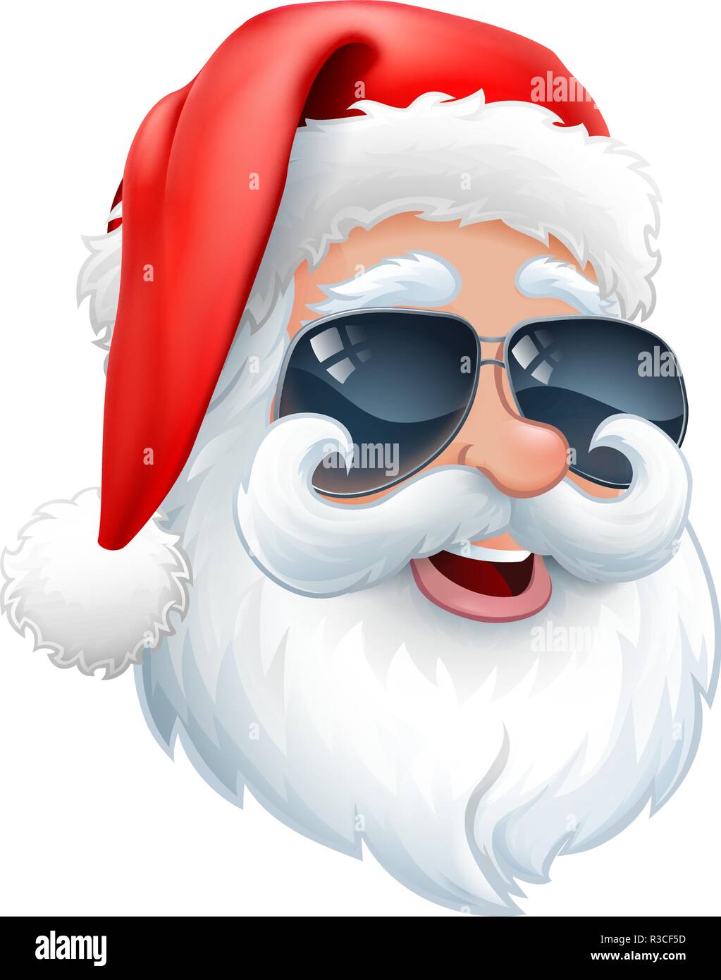 Cool Santa Claus Weihnachten Cartoon in Sonnenbrille Stock Vektor