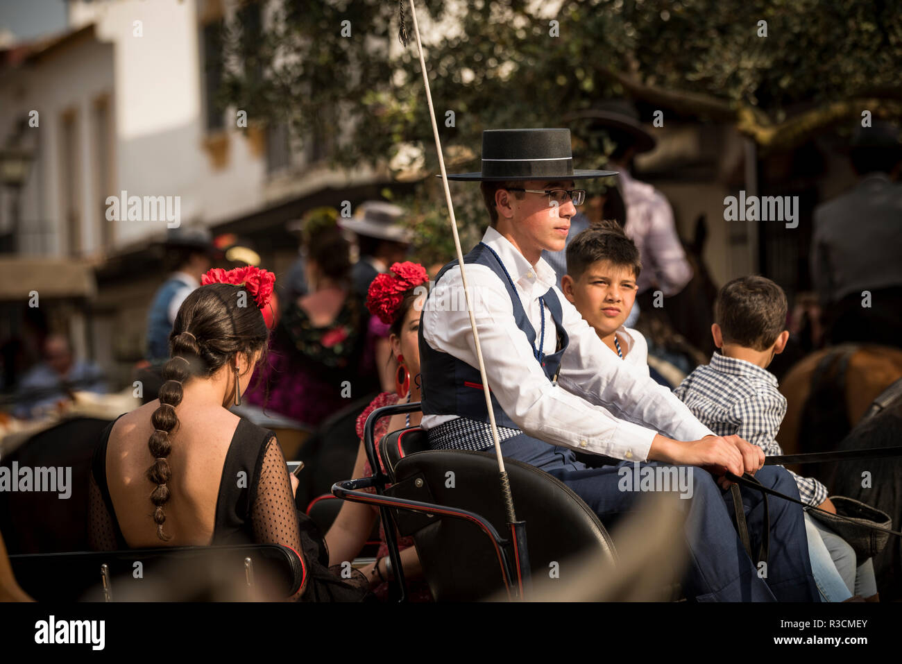 Pilgerfahrt von El Rocio, Huelva, Andalusien, Spanien Stockfoto