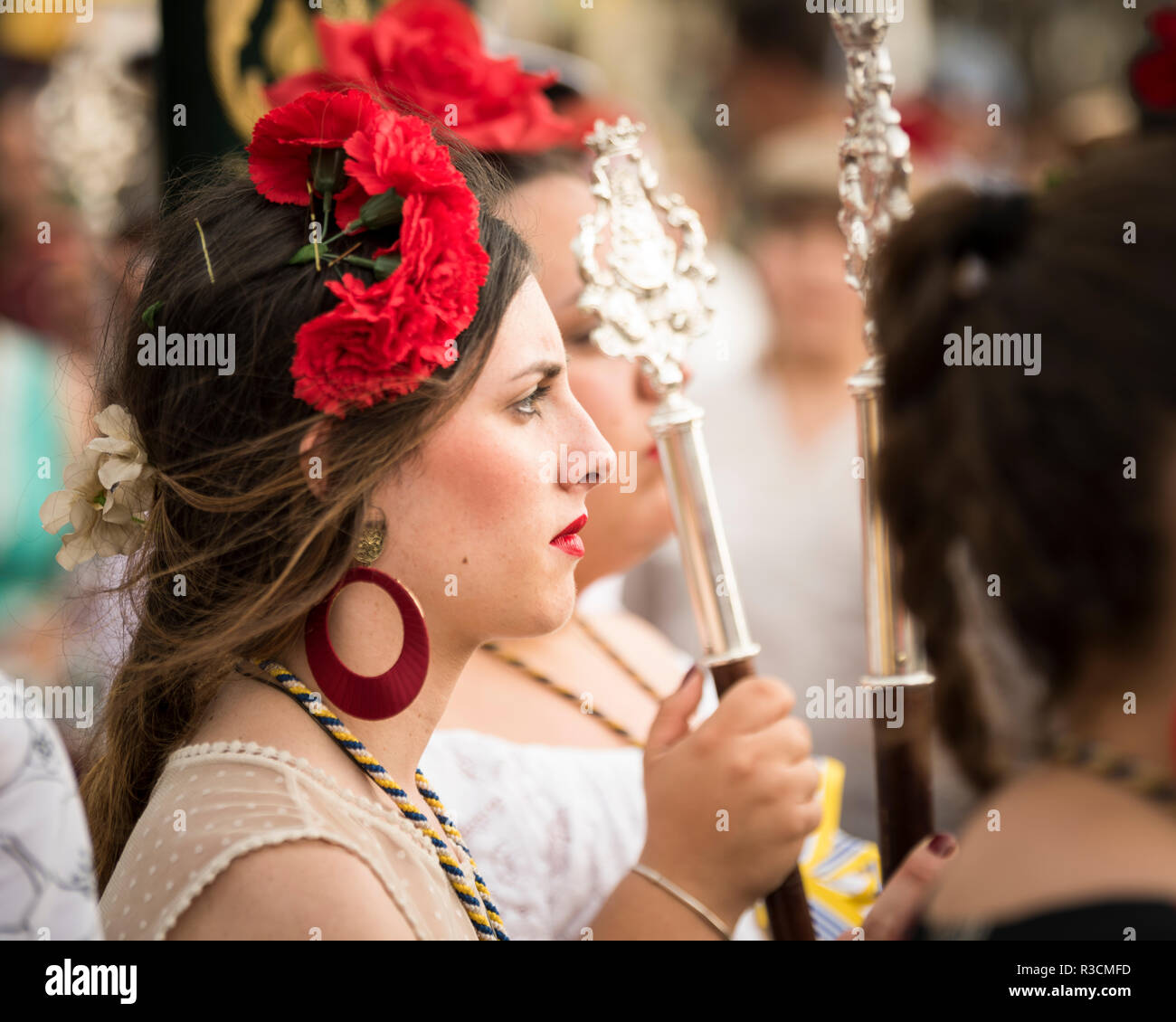 Pilgerfahrt von El Rocio, Huelva, Andalusien, Spanien Stockfoto