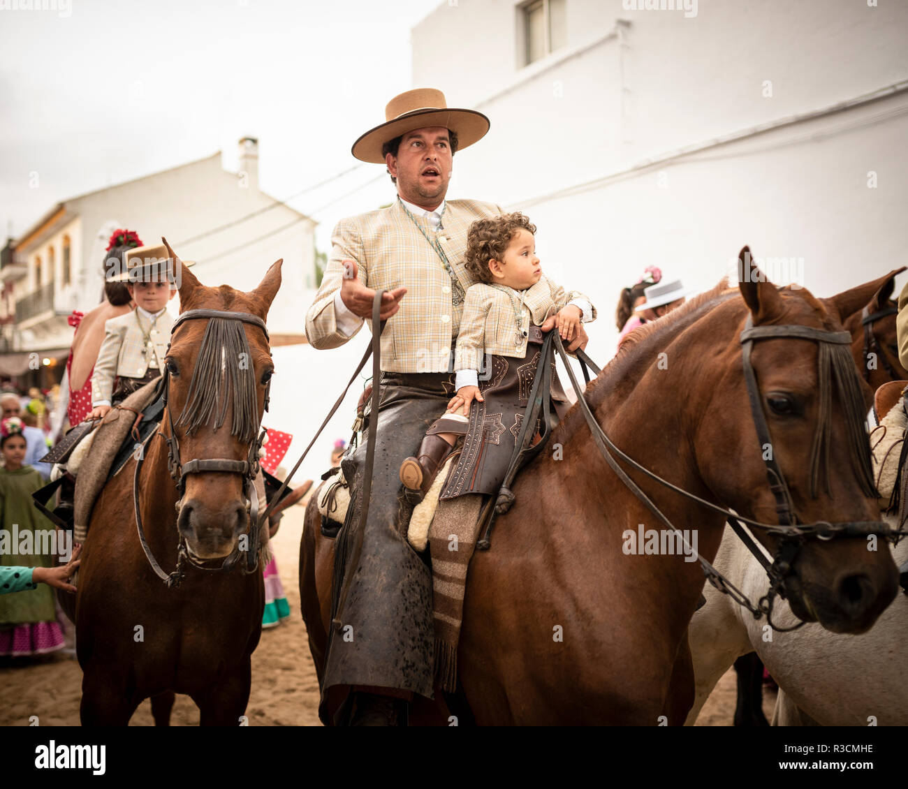 Pilgerfahrt von El Rocio, Huelva, Andalusien, Spanien Stockfoto