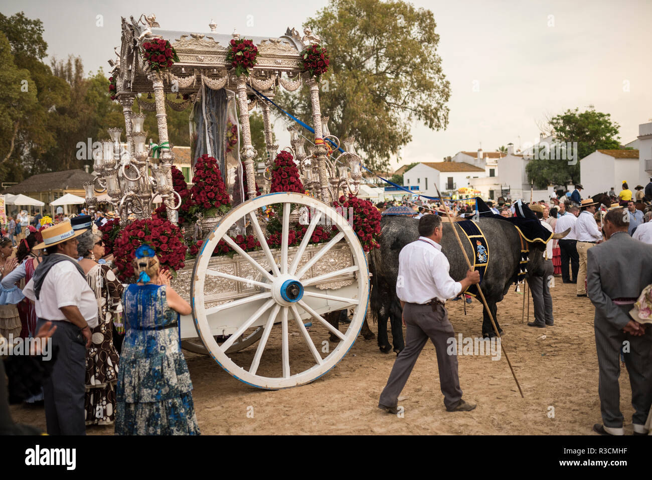 Pilgerfahrt von El Rocio, Huelva, Andalusien, Spanien Stockfoto