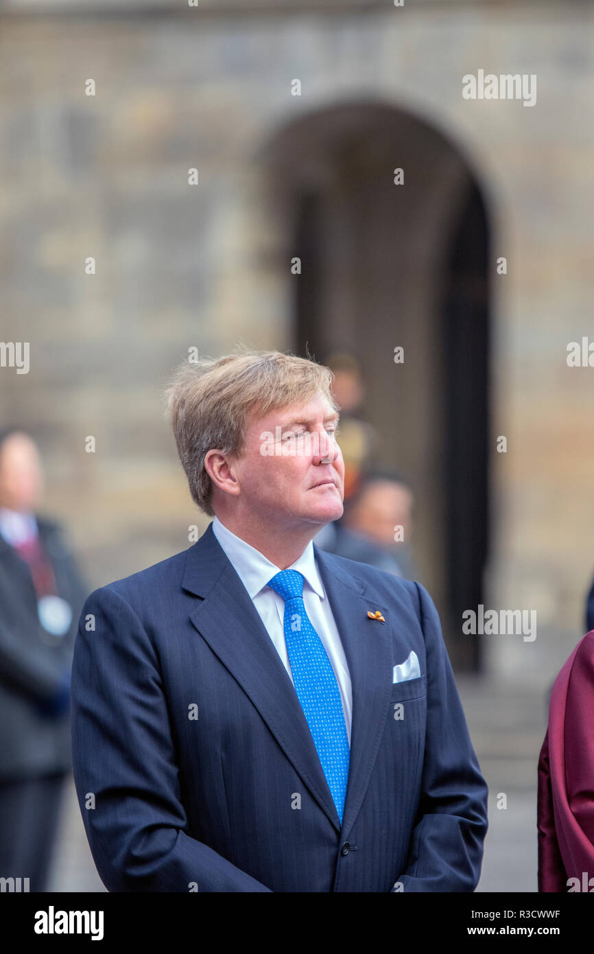 König Willem Alexander am Dam Square Amsterdam Die Niederlande 21-11-2018 Stockfoto