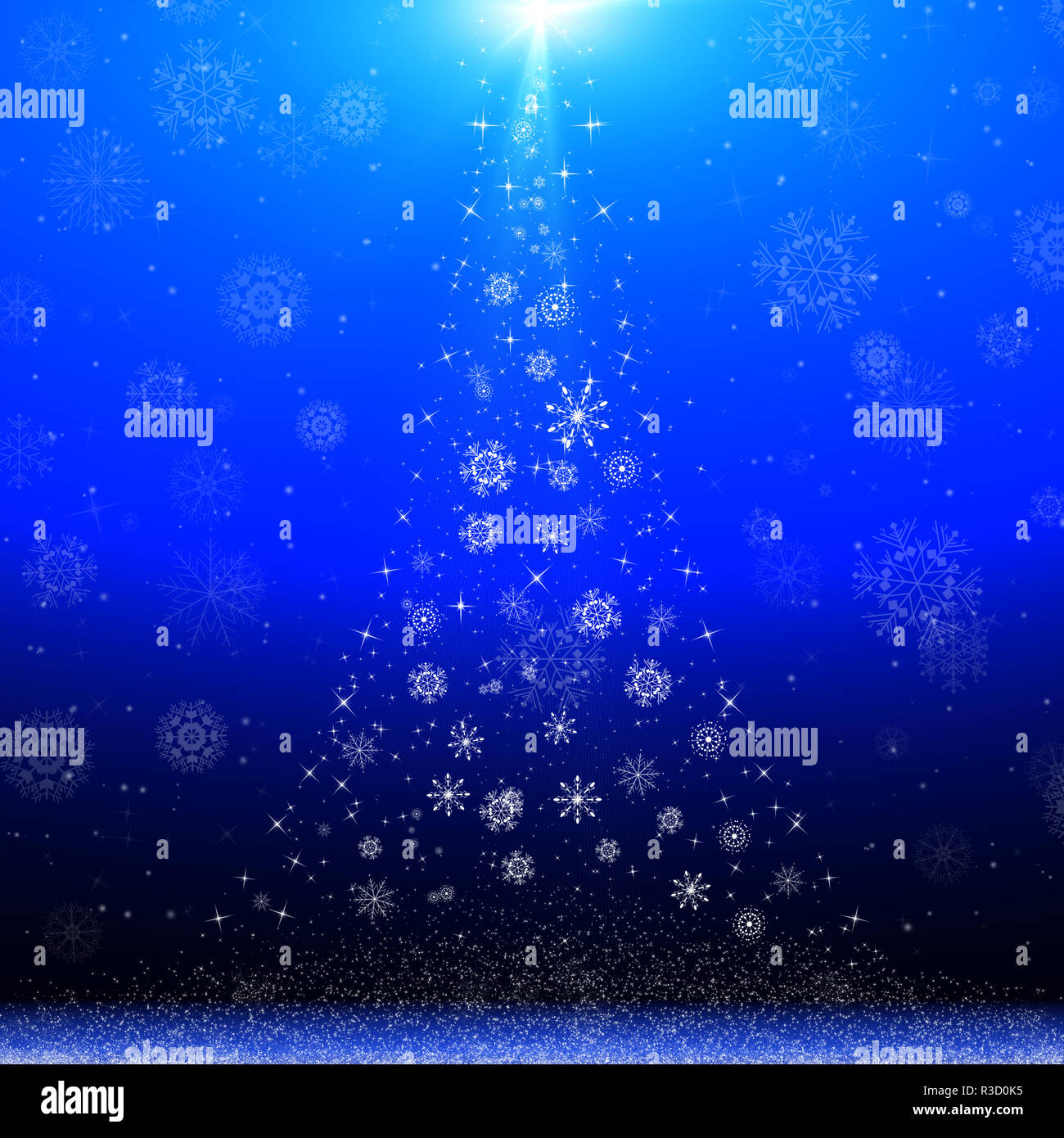 Weihnachtskarte mit stilisierten Weihnachtsbaum Stockfoto