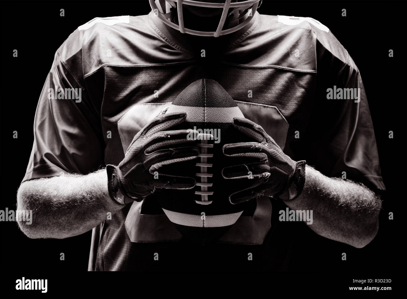 American Football Spieler, rugby ball Stockfoto