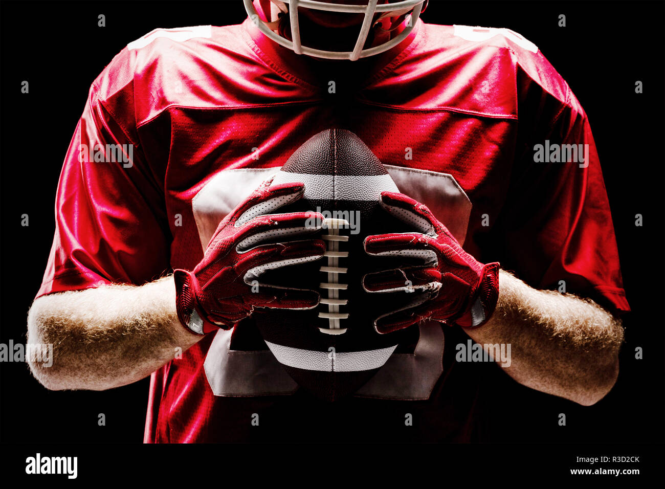 American Football Spieler, rugby ball Stockfoto