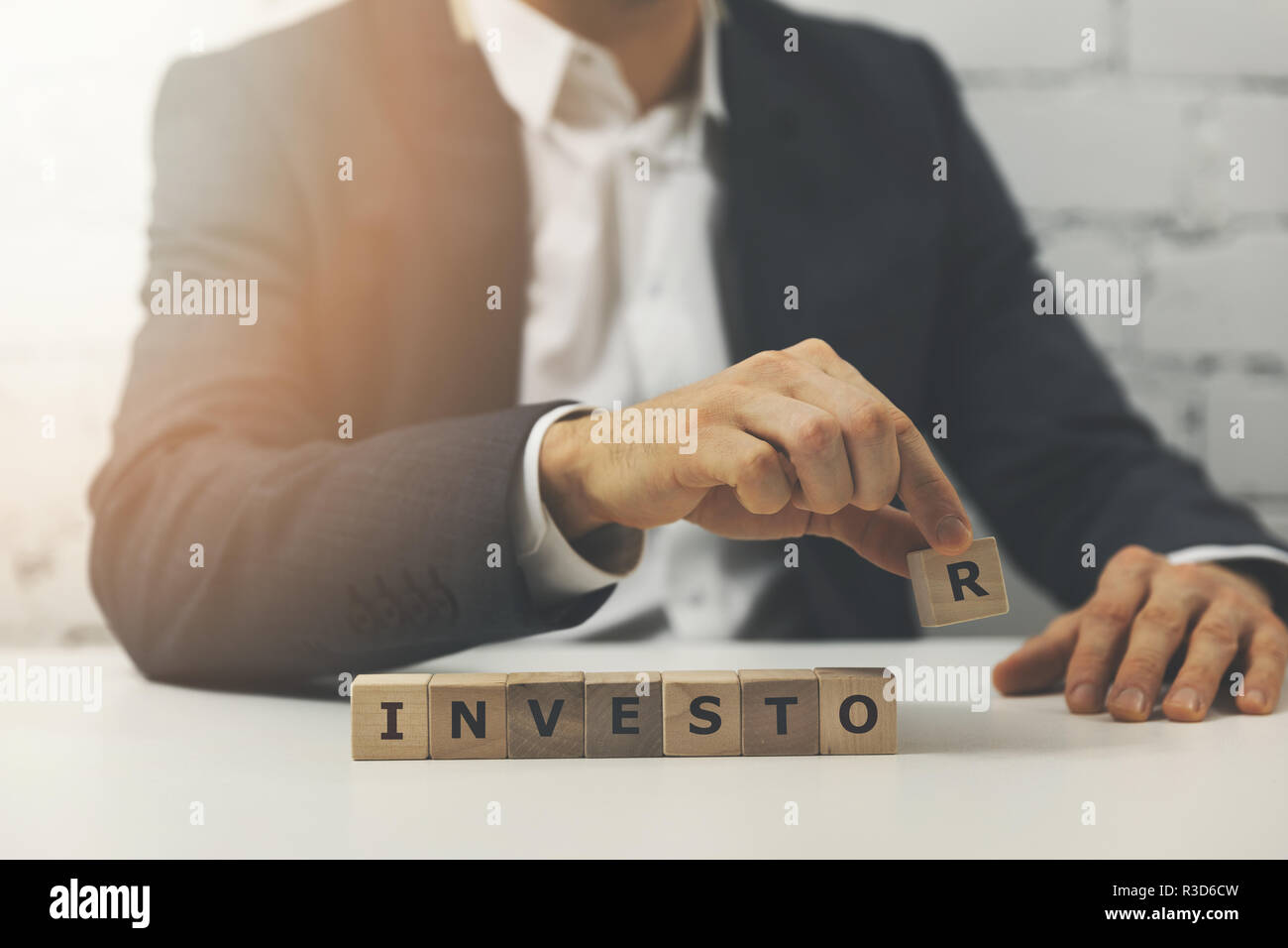 Unternehmer Investor im Büro Stockfoto