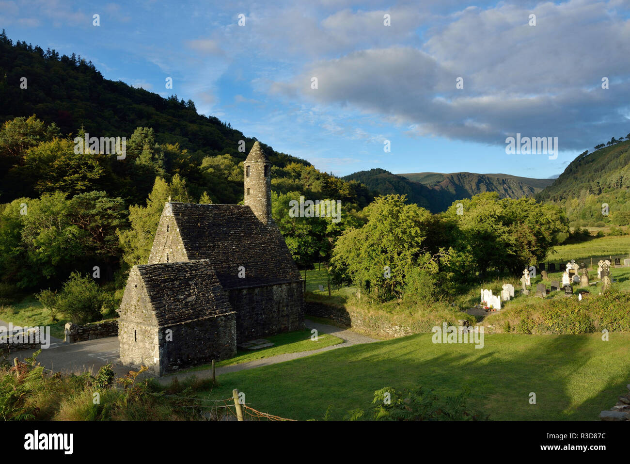 Irland, County Wicklow Glendalough monastischen Siedlung Stockfoto