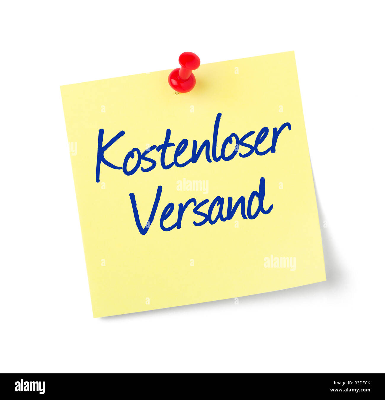 Notizzettel - kostenloser Versand Stockfoto