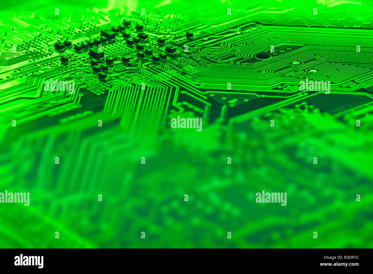 Hintergrund Textur der Hauptplatine digitalen Mikrochips Stockfoto