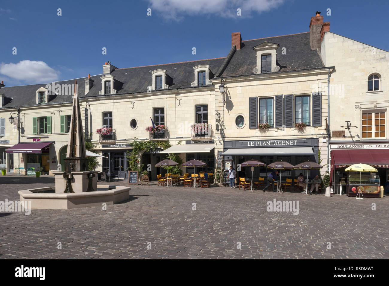 Fontevraud Dorf, Loire, Frankreich Stockfoto