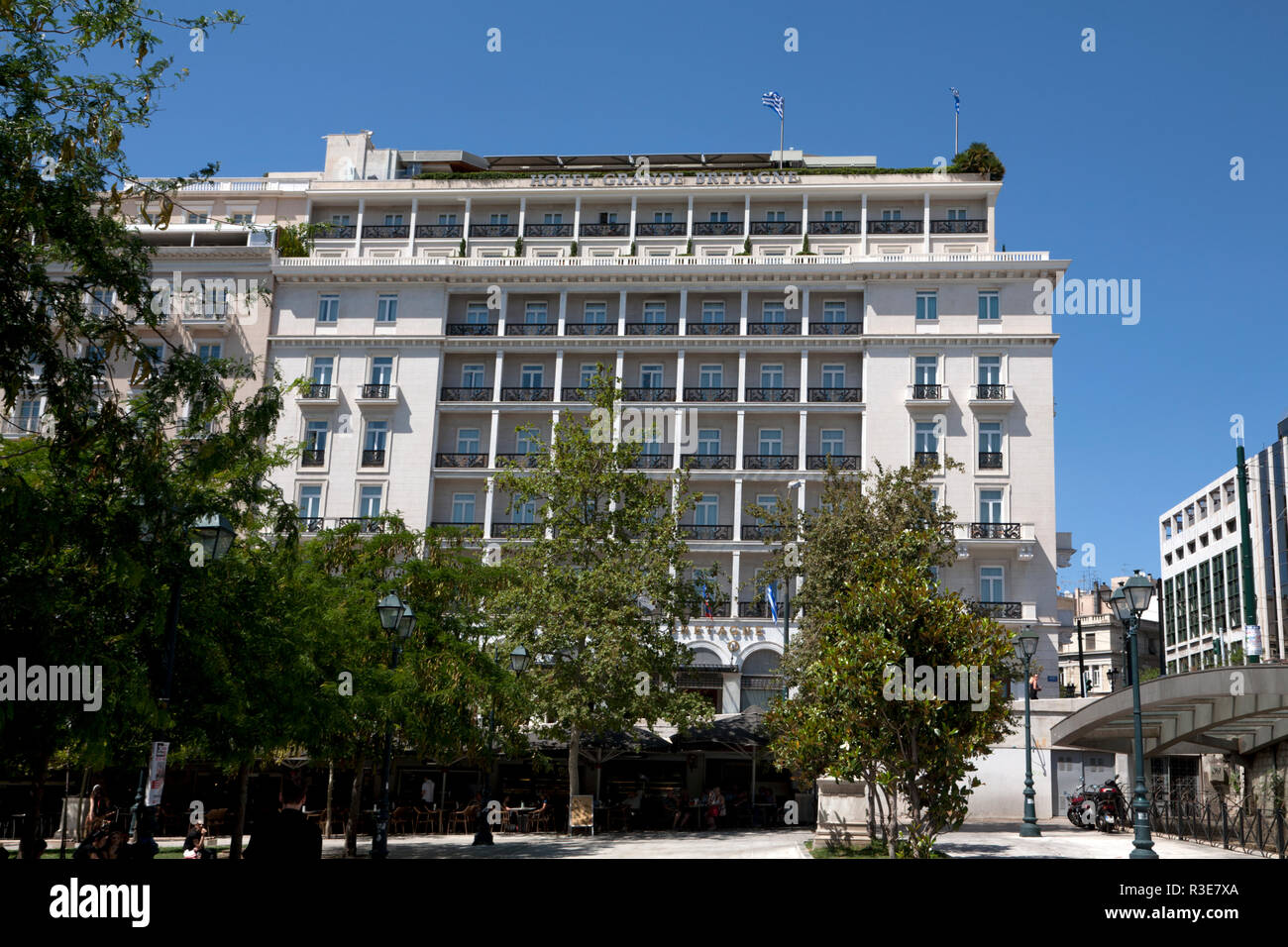 Hotel Grande Bretagne Syntagma Square Athen Griechenland Stockfoto