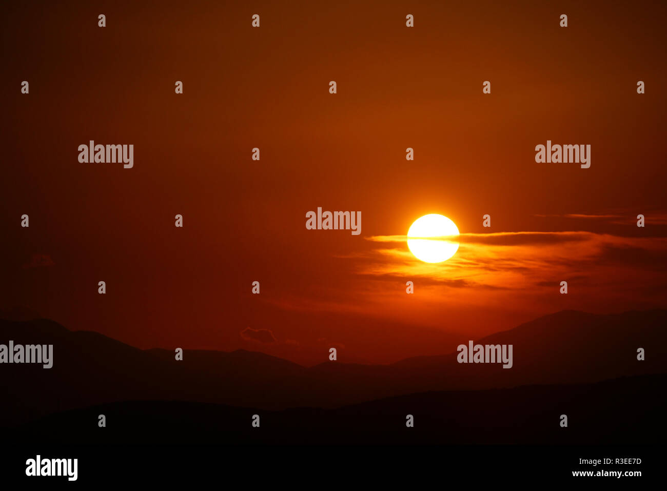 Südlichem Sun-Set. In Athen, Griechenland, fotografiert. Stockfoto