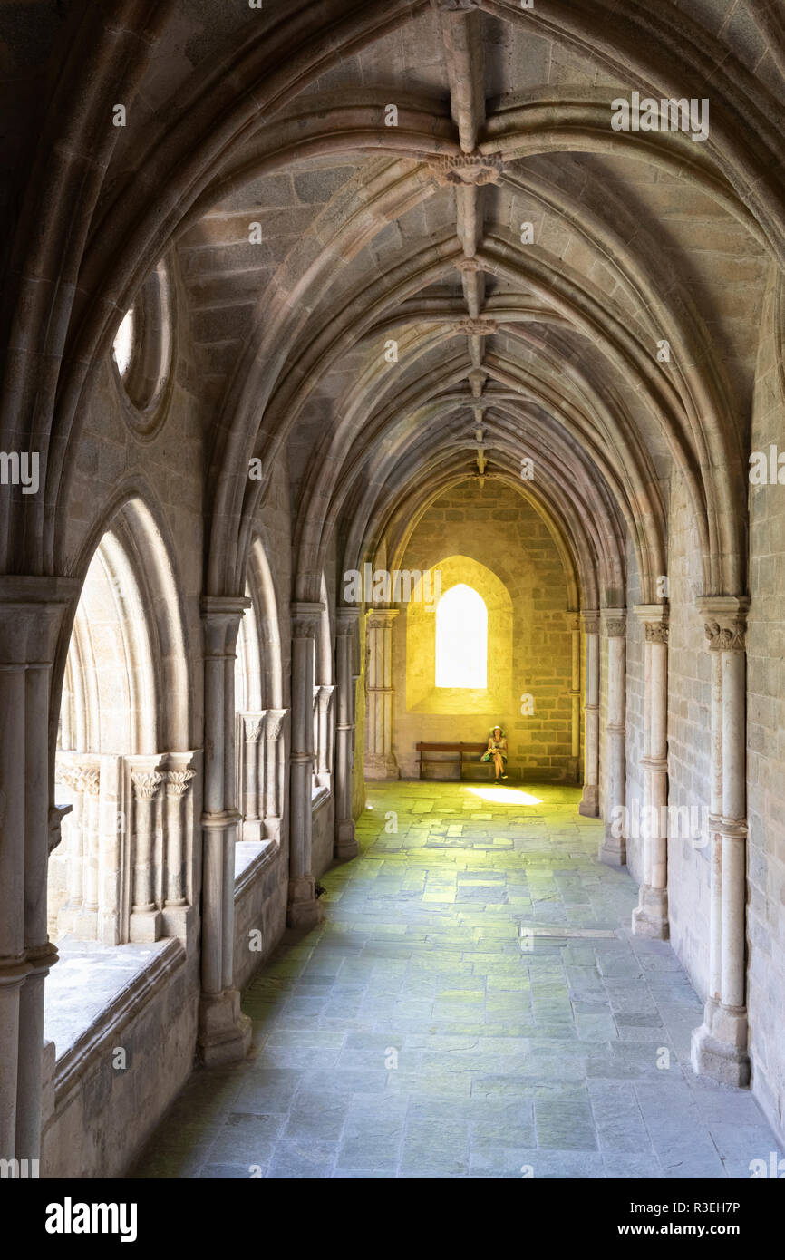 Der gotische Kreuzgang in Se Evora, der Kathedrale von Évora, Alentejo, Portugal, Europa Stockfoto