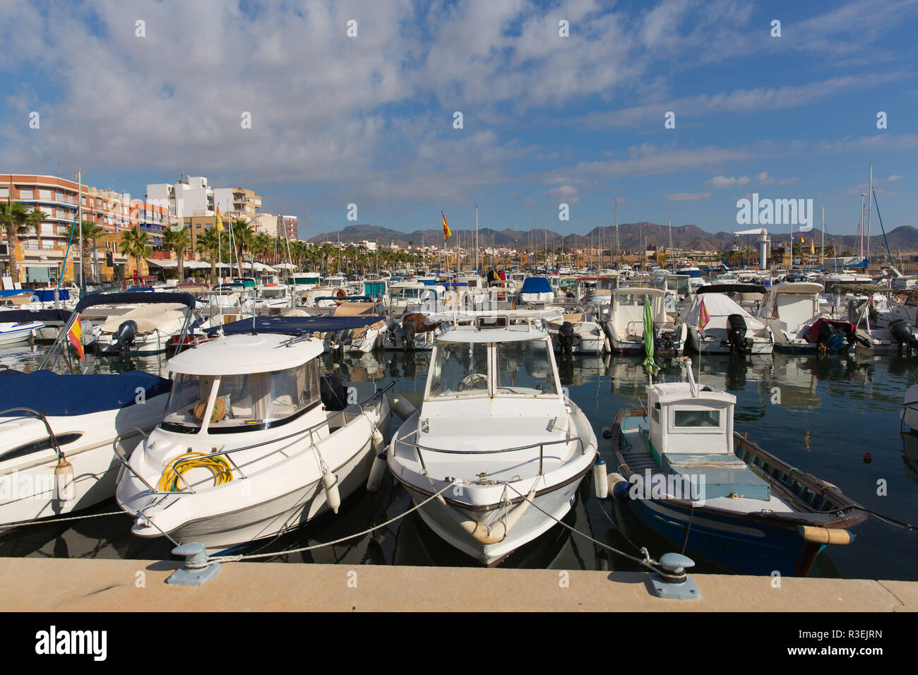 Puerto de Mazarron Murcia, Spanien mit Boote und Yachten in der Marina Stockfoto