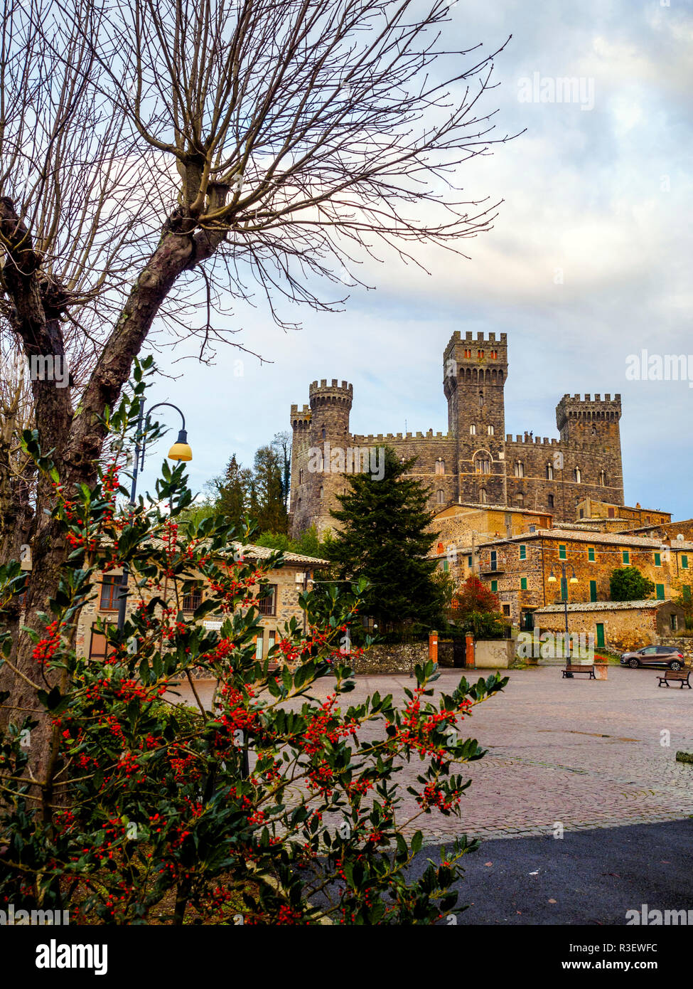 Schloss von Torre Alfina - Viterbo, Italien Stockfoto