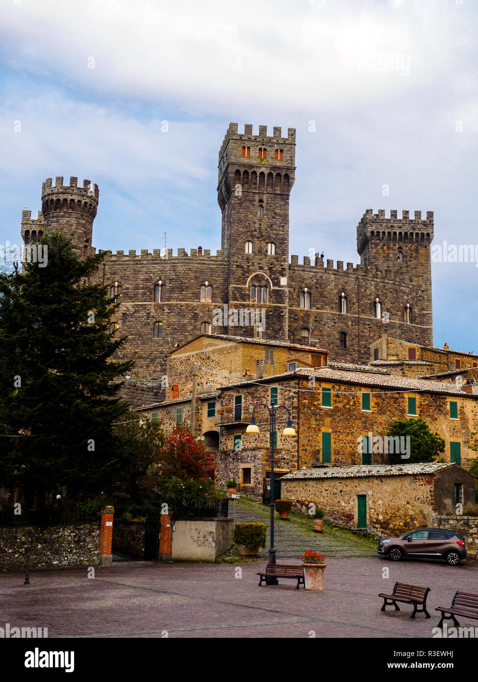 Schloss von Torre Alfina - Viterbo, Italien Stockfoto