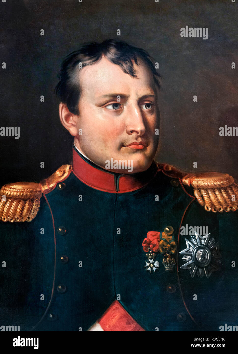 Napoleon Bonaparte. Kaiser Napoleon I. von René Théodore Berthon (1776 - 1859), Öl auf Leinwand, 1809 Stockfoto