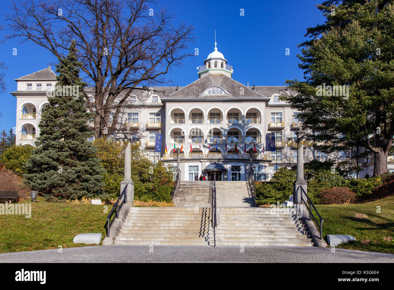 Priessnitzovo Sanatorium, Lázně Jeseník, Jeseníky, Česká republika/Priessnitz Sanatorium, Kurort Jeseník, Gesenke, Tschechische Republik Stockfoto