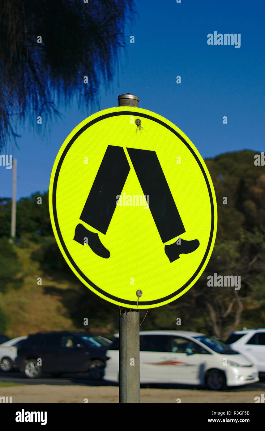 Die Hälfte leg Crossing sign in Australien Stockfoto