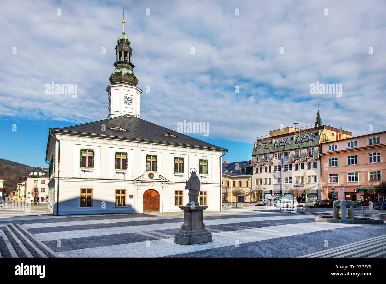 Radnice, Lázně Jeseník, Jeseníky, Česká republika/Rathaus, Kurort Jeseník, Gesenke, Tschechische Republik Stockfoto