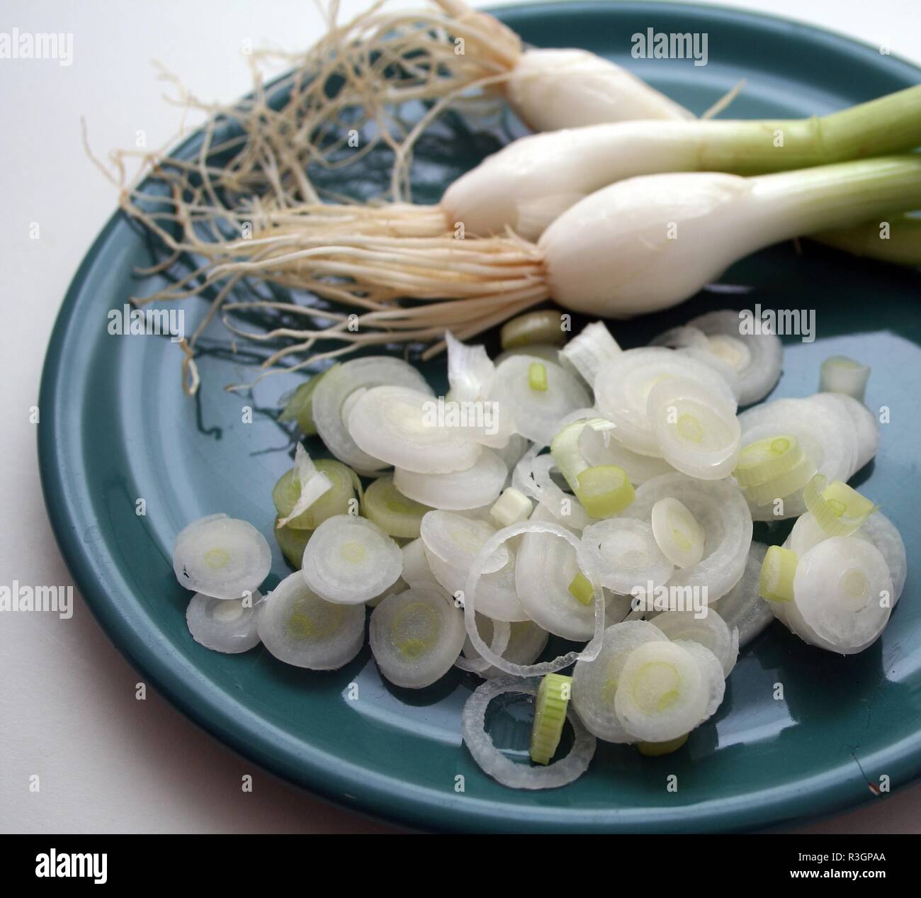 Frühlingszwiebeln Stockfoto